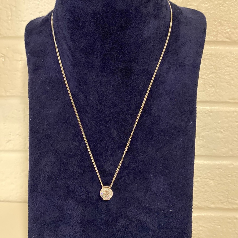 Signity Star Stainless Steel CZ Necklace